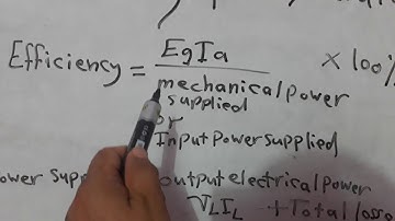 Efficiency of DC Generators