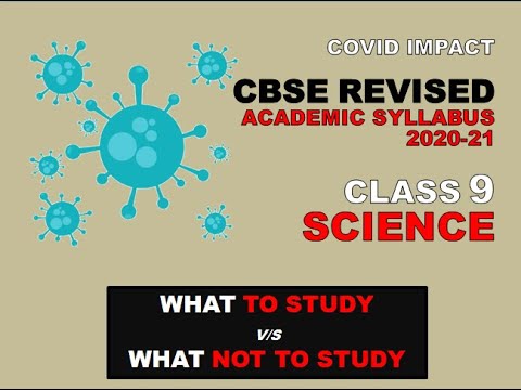 REVISED CBSE SYLLABUS 2020-21 CLASS 9 SCIENCE