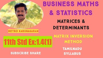 11th Std BM Ex.1.4(1) The technology matrix of an economic system of two industries is [.50 .30]