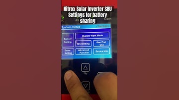 Nitrox battery sharing settings SBU | Inverex