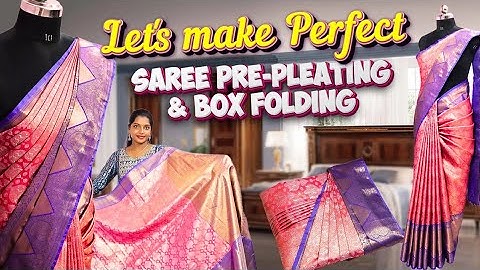 SAREE PRE-PLEATING🥻 & FOLDING TECHNIQUES FOR BEGINNERS 🤩#trending #tutorial#sareedraping #viralvideo