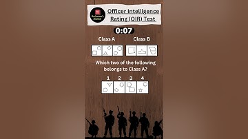 Officer Intelligence Rating (OIR) Test || SSB Interview || #cds #nda #afcat #ssb