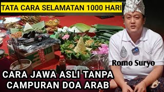 🔴LIVE TATA CARA SELAMATAN 1000 HARI.ORANG MENINGGAL CARA JAWA