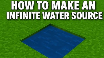 How to make an INFINITE WATER SOURCE in MINECRAFT (QUICK AND EASY)