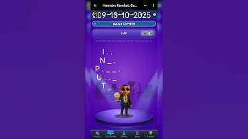 Hamster kombat |Dev Game |Daily Cipher |Solve 1000%| 09-10-10-2025| #hamsterkombat|