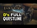 Ds full questline walkthrough  elden ring d hunter of the dead npc