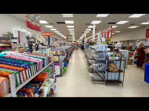 ASMR Relaxing Fabric Store Walk Through (Whispers)