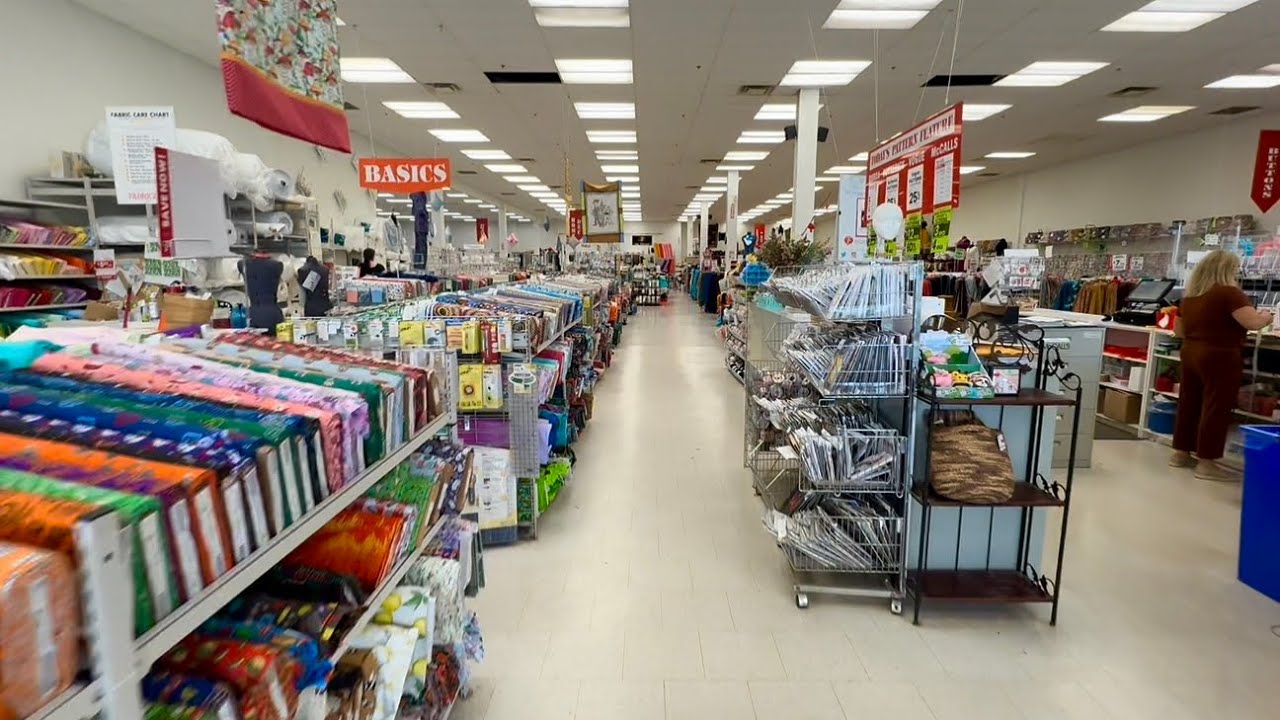 ASMR Relaxing Fabric Store Walk Through (Whispers)