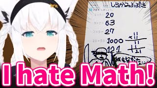 Fubuki can't solve the math question and erases the question【Hololive/Eng sub】