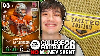ARCH MANNING NATTY = LTD PULL in No Money Spent College Football 26