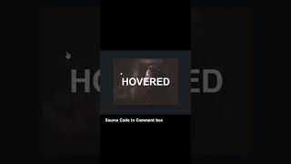 Hover Animation using html css javascript  #cod #coding #css #webdevelopment