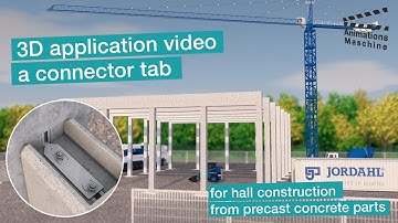 3D application video of a connector plate for precast concrete parts