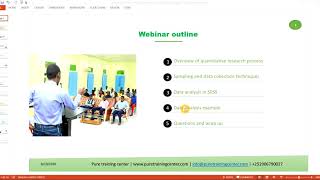 Quantitative research data analysis using SPSS webinar recorded video ENGLISH
