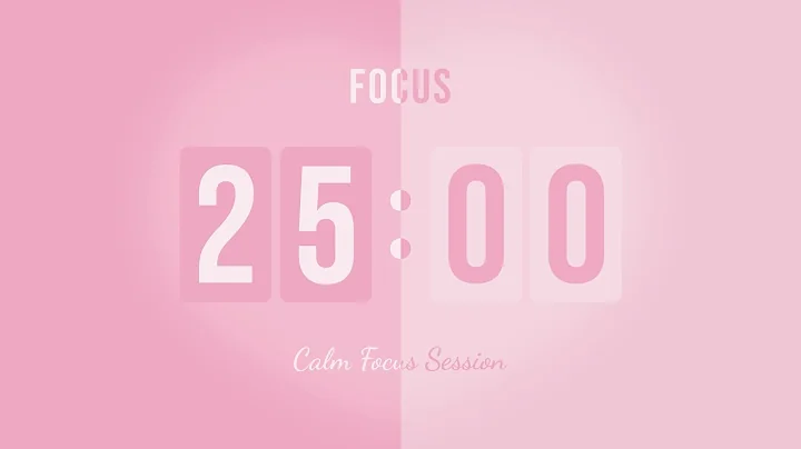 25/5 Pomodoro Timer with Pink Noise 🎧 4-Hour Study with Me for Deep Focus & ADHD ✨
