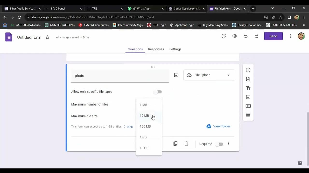 How to create a online form using google form google form youtube