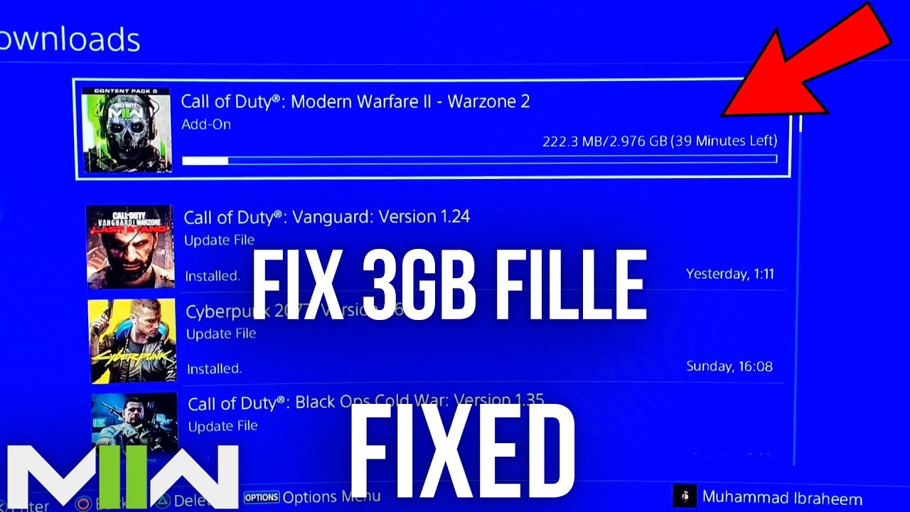 HOW TO FIX THE 3GB FILE FOR WARZONE 2.0 NOT BEING INSTALLED, (PS4) (PS5)  SOLUTION, WORKING FIX