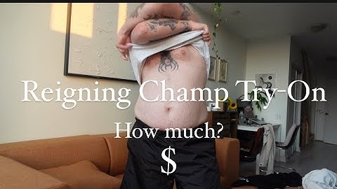 How much I spent?!2XL try on from Reigning Champ mens plus sized athletic wear