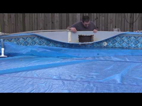 Pool skimmer hole