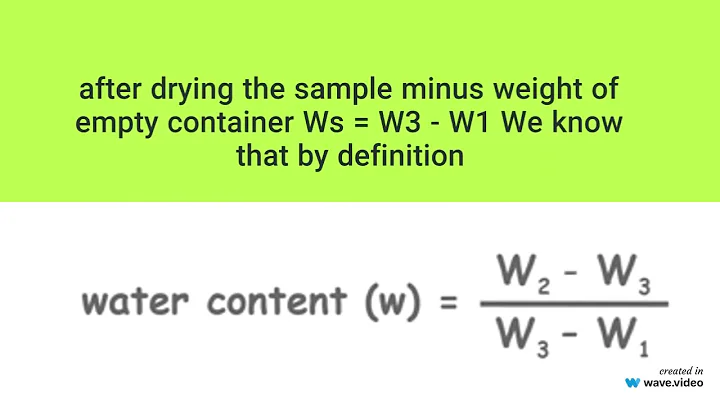 how to calculate moisture content soil in oven drying method