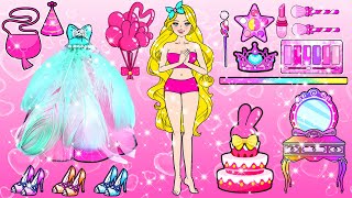 Học Làm Búp Bê Giấy - Rapunzel và Ken Trang Trí Tiệc Sinh Nhật Bất Ngờ - Câu Chuyện Của Barbie