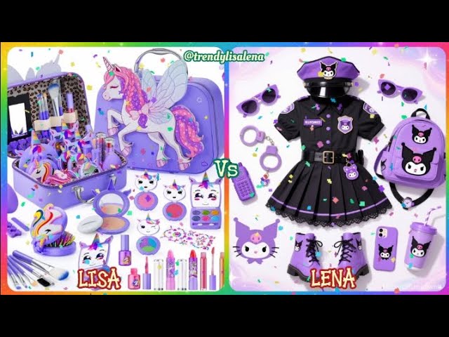 Lisa vs Lena 💋//Makeup Transformations vs Kuromi Costume