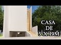 PLANOS DE CASAS / CASA DE 5 X 19 M / VIDEO COMPLETO