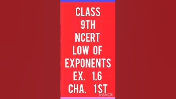 class 9th maths# NCERT exercise 1.6  law of exponents.  chapter 1 # shorts # you tube shorts