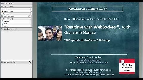 "Realtime with WebSockets", with Giancarlo Gomez--CFMeetup #248