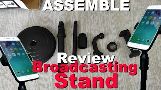 REVIEW AND HOW TO ASSEMBLE ABS PLASTIC MULTI-FUNCTION MOBILE CELL PHONE STAND BROADCAST STAND