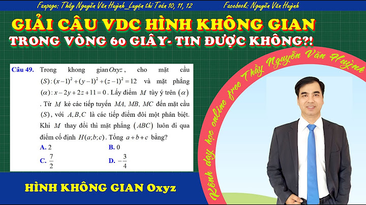 Bài tập vận dụng cao về phương trình mặt cầu năm 2024