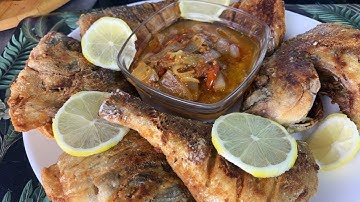 Recette de poisson Dorade CROUSTILLANT au ZESTE de citron/avec sa sauce à l’estragon très delicieux