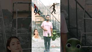 Head to spiderman, gorilla, dame to cosita &amp; girl dancing - funny vfx magic video #shorts