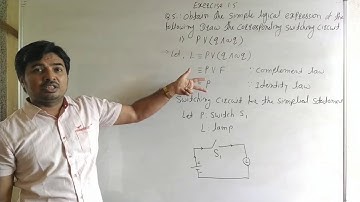 Lec21 Mathematical Logic : Equivalent Simple Switching Circuits for Logical Expression : Ex.1.5 Q.5