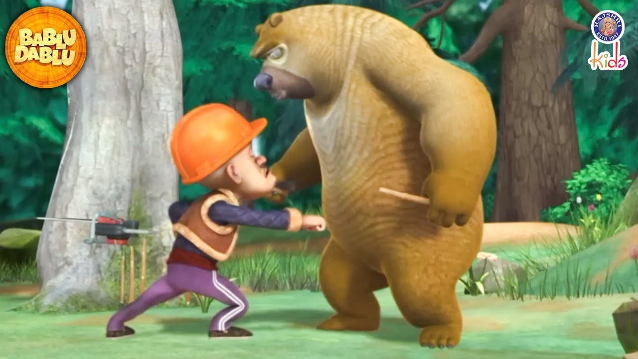 लक्खा और भालू का एक्शन सीन | Bablu Dablu Cartoon | Boonie Bears ...