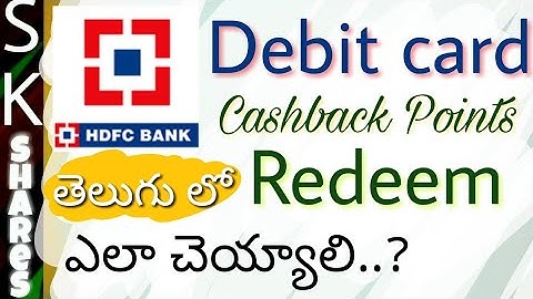 [Telugu] How to redeem HDFC debit card cashback points using Netbanking