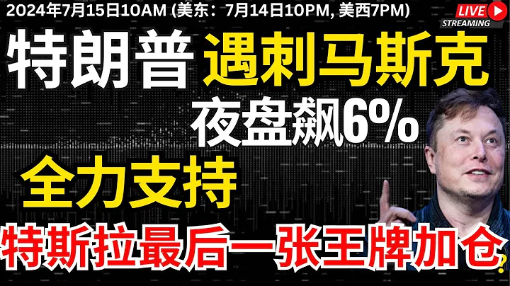 【特斯拉馬斯克寄出王牌】懂王遇刺，特斯拉抓到最後一根救命稻草，英偉達要進入冷靜期套利嗎？美股將發生什麼樣的巨變，#特斯拉#特斯拉股票 #美股 #股哥說美股 #tesla #馬斯克 #美股復盤 - 天天要聞