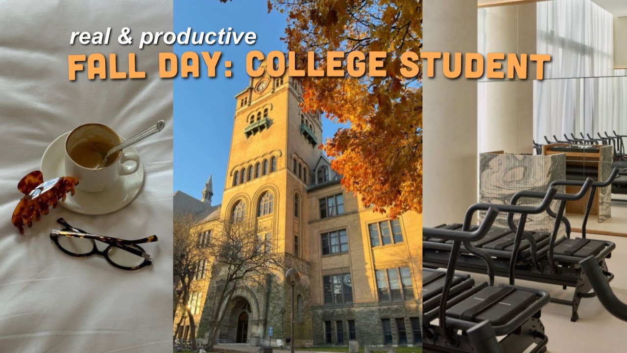 FALL DAY IN MY LIFE (college student) 🍂 cozy & productive - YouTube