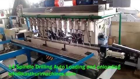 14 Spindle Drilling with auto loading and unloading Machine