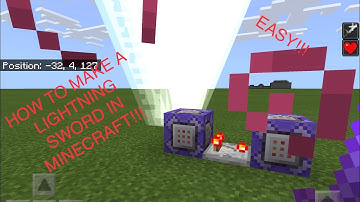 HOW TO CREATE A LIGHTNING SWORD IN MINECRAFT !NO MODS! PE AND JAVA EASY