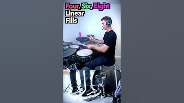 Four, six, eight note linear fills - DRUM LESSON   #drums #drumlesson #drummer