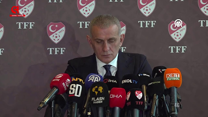 TFF Başkanı İbrahim Hacıosmanoğlu, federasyonun Riva'daki merkezinde basın toplantısı düzenliyor.