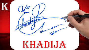 Khadija Name Signature Style | K Signature Style | Signature Style of My Name Khadija