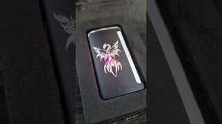 Phoenix on lighter! Engraving metallic lighter!