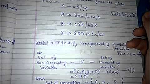 Removing useless symbols from CFG