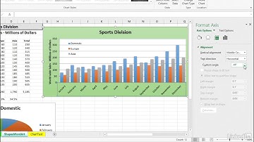 Change the rotation of chart text Microsoft Excel 2016 Microsoft Excel 2016
