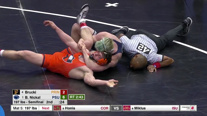 197lbs: Bo Nickal (Penn State) fall Patrick Brucki...