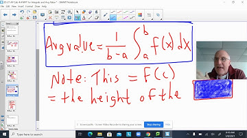 4.4 MVT for Integrals and Avg Value