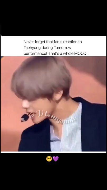 ARMY's reaction Tae during Tomorrow performance☺️✨ #v #shorts