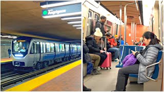 Montreal Metro Ride : Green Line from Viau to Saint Laurent in December 2022