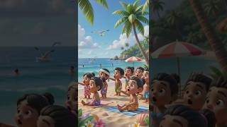 A Giant Wave Was Coming! 🌊😱 #duckstory #cartoon #animation #youtubeshorts #familyfriendly